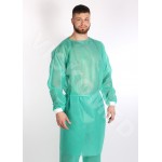 FARTUCH PP NA TROKI WIĄZANY Z TYŁU Z MANKIETEM W RĘKAWIE