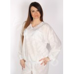 BLUZA Z WISKOZY Z DŁUGIM RĘKAWEM I MANKIETAMI