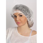 KOMPLET 4-CZĘŚCIOWY (FARTUCH NA TROKI Z GUMKĄ+CZEPEK+OCHRANIACZE+MASKA) PP -10 SZTUK