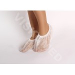 KOMPLET 4-CZĘŚCIOWY (FARTUCH NA TROKI Z GUMKĄ+CZEPEK+OCHRANIACZE+MASKA) PP -10 SZTUK